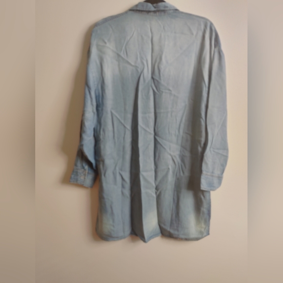 Washed Denim Button Tunic - Picture 7 of 8